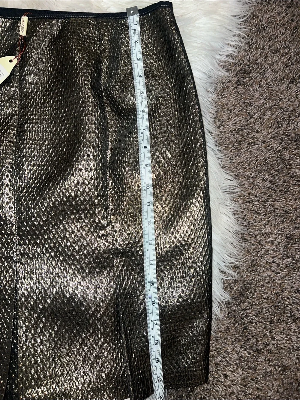 Metallic Black Sheen Women’s Skirt